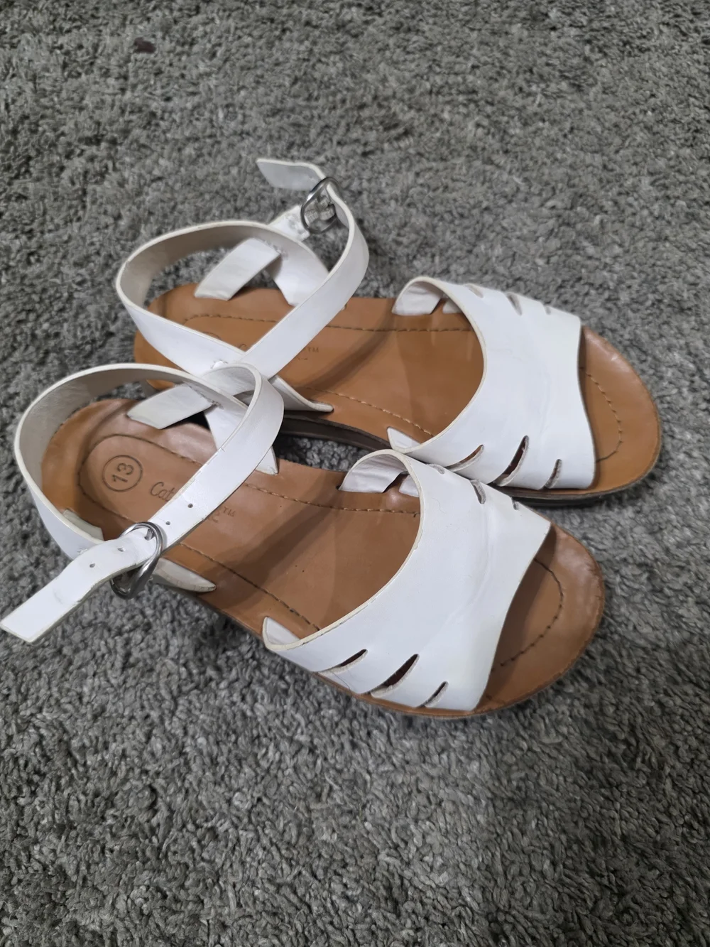 Cat & Jack White Girls Sandals